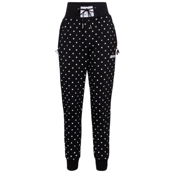 Adam Selma Sport Polka-dot High Rise Jogger Sweats Black Size S - Picture 2 of 16